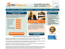 Tablet Screenshot of dba-filings.com